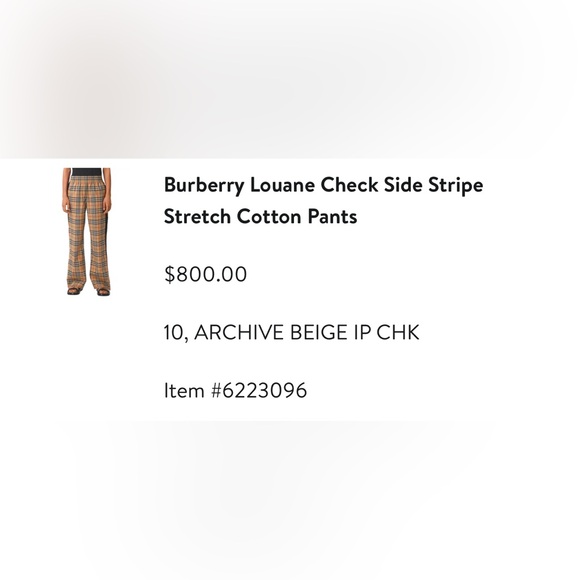 Louane Check Side Stripe Stretch Cotton Pants - Picture 6 of 6